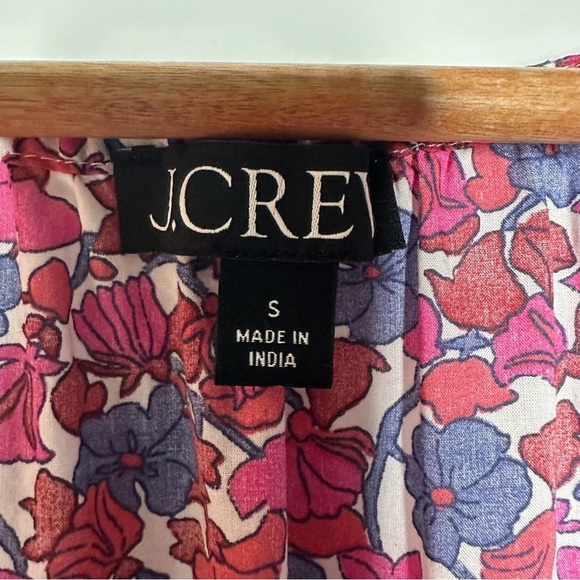 J. Crew V-Neck Midi Dress in Berry Floral Size Small - Picture 8 of 11